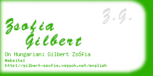 zsofia gilbert business card